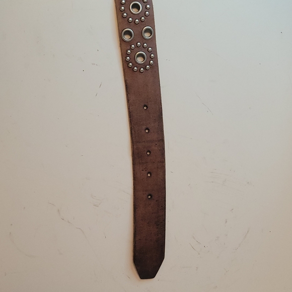 American Eagle Outfitters Brown Leather Belt with Silver Accents - Picture 6 of 7